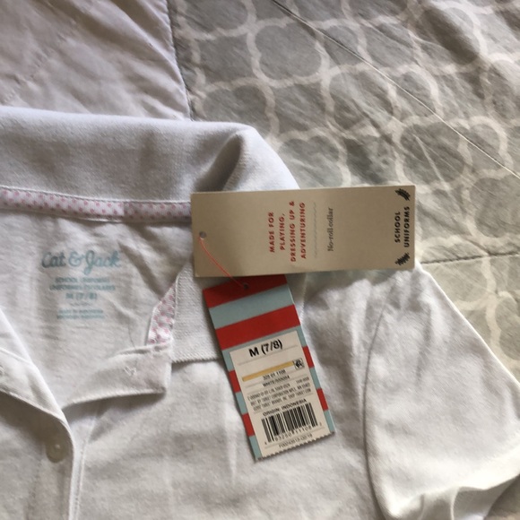 NWT girls white polo - uniform - Picture 2 of 2